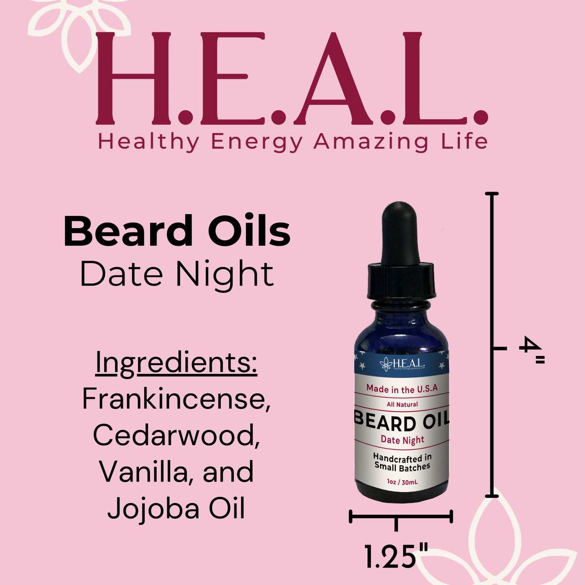 Date Night Natural Beard Oil – 1 oz