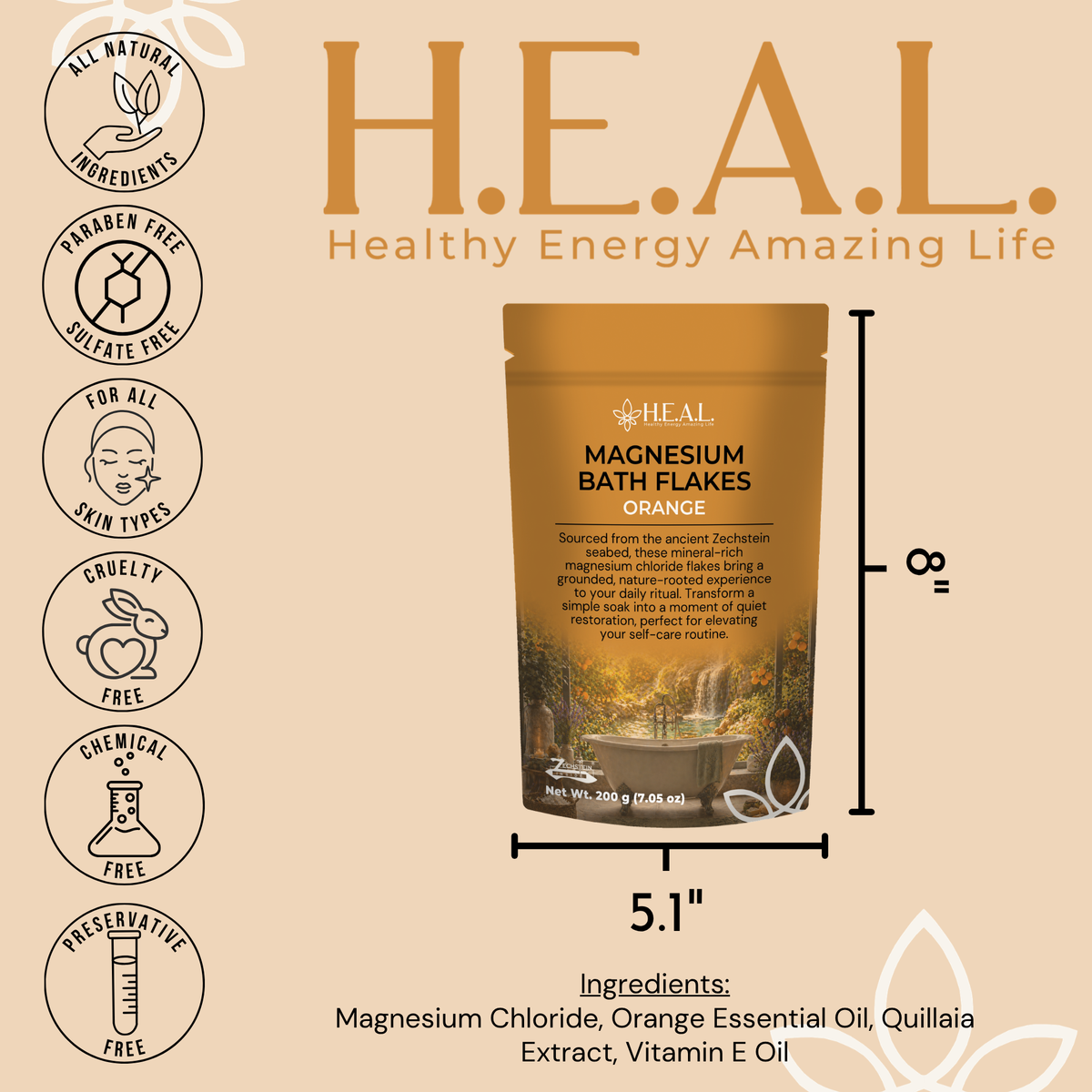 Orange Zechstein Magnesium Bath Soak